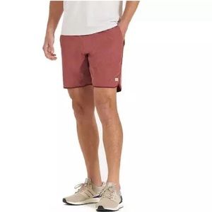 Vuori Bank Shorts Red Clay Linen Texture Unlined Drawstrings Men’s L Large